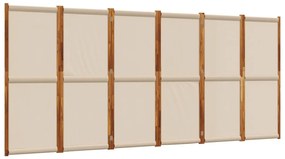 vidaXL Διαχωριστικό Δωματίου με 6 Πάνελ Taupe 420 x 180 εκ.