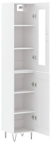 vidaXL Ντουλάπι Λευκό 34,5 x 34 x 180 εκ. από Επεξεργασμένο Ξύλο