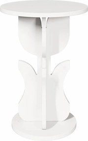 vidaXL Τραπεζάκι σαλονιού Λευκό 39,5 x 39,5 x 53,5 εκ