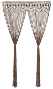 vidaXL Κουρτίνα Μακραμέ Taupe 140 x 240 εκ. Βαμβακερή