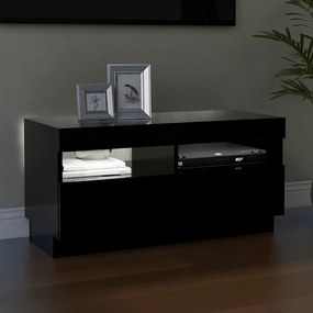 vidaXL Έπιπλο Τηλεόρασης με LED Μαύρο 80 x 35 x 40 εκ.