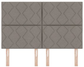 vidaXL Κεφαλάρι με φώτα λωρίδας LED με κεφαλάρι Taupe 160 cm ύφασμα