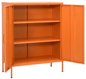 vidaXL Ντουλάπι Αποθήκευσης Πορτοκαλί 80 x 35 x 101,5 εκ. Ατσάλινο