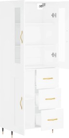 vidaXL Ντουλάπι Λευκό 69,5x34x180 εκ. από Επεξεργασμένο Ξύλο