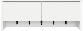 vidaXL Τοίχου Κρεμάστρα Λευκό 80 x 20 x 30 cm Επεξεργασμένο ξύλο