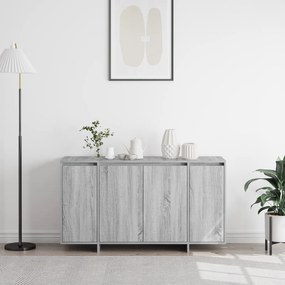vidaXL Γκρι πλαϊνό γραφείο Γκρι Sonoma Επεξεργασμένο ξύλο 135 x 41 x 75 εκ