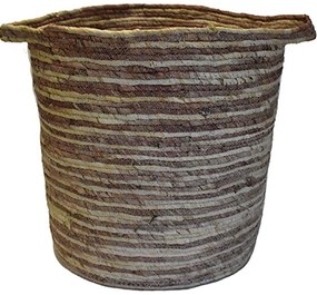 Καλάθι Ριγέ 00.06.67294 45x45cm Natural-Brown Mat