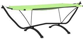 vidaXL Ξαπλώστρα Εξ.Χωρ. με Σκέπαστρο Πράσινη Ατσάλι + Ύφασμα Oxford