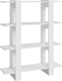 vidaXL Βιβλιοθήκη/Διαχωριστικό Χώρου Λευκό 100 x 30 x 123,5 εκ.