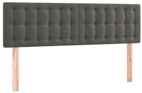 ΚΡΕΒΑΤΙ BOXSPRING ΜΕ ΣΤΡΩΜΑ ΣΚΟΥΡΟ ΓΚΡΙ 140X200 ΕΚ. ΒΕΛΟΥΔΙΝΟ 3141546