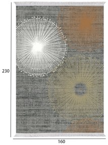 Χαλί Σαλονιού Με Κρόσια Josiane Πολύχρωμο 160x230εκ.