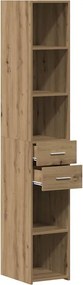 vidaXL Βιβλιοθήκη Artisan Oak 30 x 42.4 x 185.2 εκ.