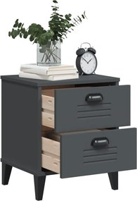 vidaXL Κομοδίνο VIKEN Ανθρακί Γκρι από Επεξεργασμένο Ξύλο