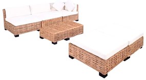 vidaXL Σετ Καναπέ 18 Τεμαχίων από Γνήσιο Ρατάν