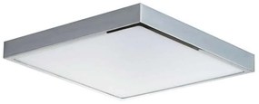 Φωτιστικό Οροφής - Πλαφονιέρα Domo LED-DOMO-Q24 24W Led 24x24x2,4cm Chrome Intec Αλουμίνιο,Ακρυλικό