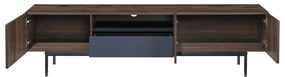 GROOVES TV STAND 2ΠΟΡΤΕΣ 2ΣΥΡΤΑΡΙΑ WOTAN OAK ΓΚΡΙ 180x41,5xH50cm - 05-0668