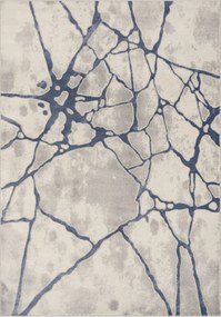 Stewehome μοντέρνο χαλί με βαμβάκι γκρι και μπλε 120x300x6 cm