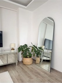 Stewehome Οβάλ επιδαπέδιος καθρέφτης χωρίς πλαίσιο Λευκό 180x70 cm
