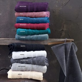 Πετσέτες Laura (Σετ 3τμχ) Petrol Ρυθμός Towels Set 75x150cm 100% Cotton