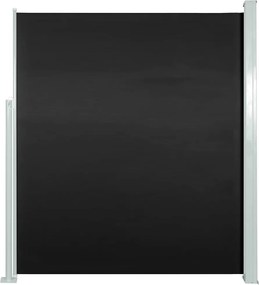 vidaXL Σκίαστρο Πλαϊνό Συρόμενο Μαύρο 120 x 300 εκ.