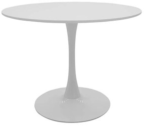 Τραπέζι Balou MDF λευκό Φ100x75εκ Υλικό: MDF - METAL 127-000086