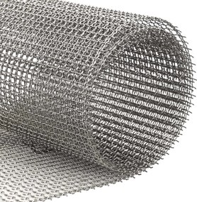 vidaXL Πλέγμα Οθόνης 3 mesh 100 x 200 cm Ανοξείδωτο Ατσάλι 201 Ασημί