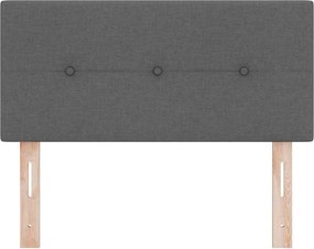 vidaXL LED κεφαλάρι με φώτα λωρίδας LED Σκούρο Γκρι 80 cm Πολυεστέρας