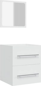 vidaXL Ντουλάπι Μπάνιου με Καθρέφτη Λευκό 41x38,5x48 εκ.