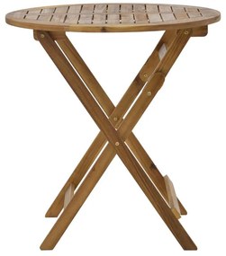 Τραπεζαρία Fatel-Carpuva σετ 3τεμ πτυσσόμενο φυσικό μασίφ ξύλο ακακίας Φ70x74εκ 70x70x74 εκ.