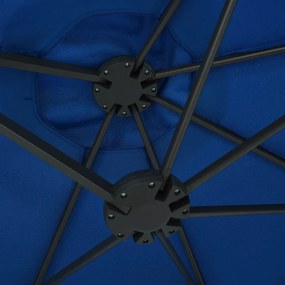 vidaXL Ομπρέλα Κήπου Μπλε 460 x 270 εκ. με Ιστό Αλουμινίου
