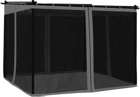 vidaXL Κιόσκι με Τοίχους από Δίχτυ Ανθρακί 3x3 μ. από Ατσάλι