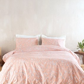 Σεντόνια Μονά (Σετ) Rythmos Next Loreta Pink Σομόν Χωρίς Λάστιχο 160x260