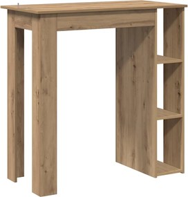 vidaXL Τραπέζι Κονσόλα με Ράφι Καφέ Δρυς 102x50x103,5εκ. Επεξεργ. Ξύλο