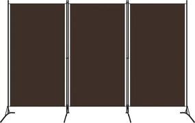 vidaXL Διαχωριστικό Δωματίου με 3 Πάνελ Καφέ 260 x 180 εκ.