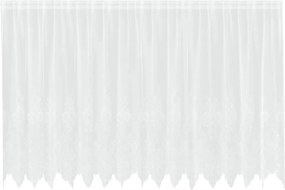 vidaXL Κουρτίνα Δαντέλας με κουρτίνες Λευκό 140 x 400 εκ. Πολυεστέρας