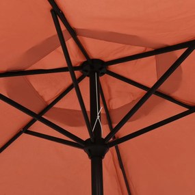 vidaXL Ομπρέλα Τερακότα 200 x 224 εκ. Αλουμινίου