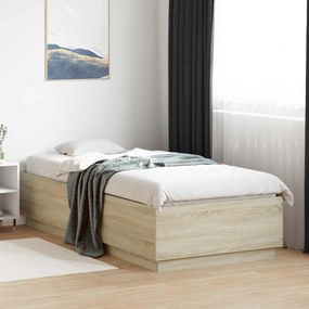 vidaXL Σκελετός Κρεβατιού Sonoma Δρυς 80 x 200 cm Επεξεργασμένο Ξύλο