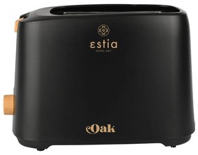 Estia 06-24666 oak Φρυγανιερα 2 Θεσεων 700w με 7 Επιπεδα Ψησιματος, Μαυρη