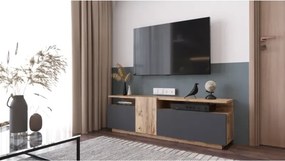 Stewehome Τηλεοπτική μονάδα με ντουλάπι και ράφι από πεύκο 150x29x44 cm