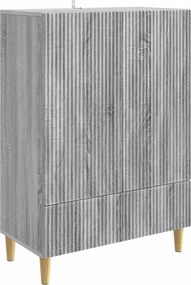 vidaXL Πλαϊνό γραφείο με συρτάρι Γκρι Sonoma 66 x 34,5 x 95 εκ.