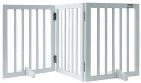 VEVOR Free Standing Dog Gate 24x60 inch Freestanding Pet Gate Foldable White