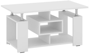 Ορθογώνιο Τραπεζάκι Σαλονιού Λευκό MAESTRO 90x46x50