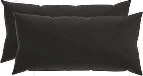 vidaXL Κάλυμμα Μαξιλαριού 2 pcs HEERLEN Μαύρο 40 x 80 cm Πολυεστέρας