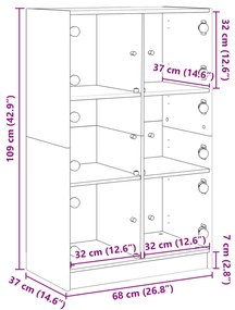 ΝΤΟΥΛΑΠΙ ΜΕ ΠΟΡΤΕΣ 68X37X109 ΕΚ. ΑΠΟ ΕΠΕΞΕΡΓΑΣΜΕΝΟ ΞΥΛΟ 3295852