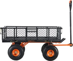 VEVOR Garden Dump Cart Heavy-duty Metal Yard Carts and Wagons 880 lbs Loading