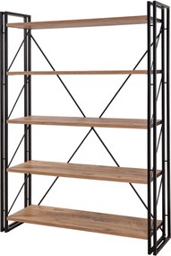 Βιβλιοθήκη Atlantic Πεύκο / Μαύρο CRADRU 130x35x180
