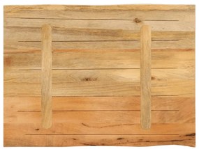 vidaXL Επιφάνεια Τραπεζιού 80x60x3,8 εκ. Live Edge Μασίφ Ξύλο Μάνγκο