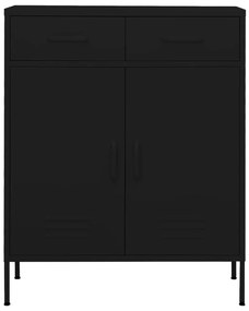vidaXL Ντουλάπι Αποθήκευσης Μαύρο 80 x 35 x 101,5 εκ. από Ατσάλι