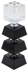 Artekko Taper Κηροπήγιο Γυαλί Διάφανο Μαύρο (6x6x20)cm Artekko 86399