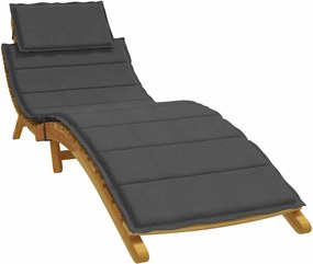 vidaXL Μαξιλάρι Ξαπλώστρας Ανθρακί 186x58x4 εκ. Ύφασμα